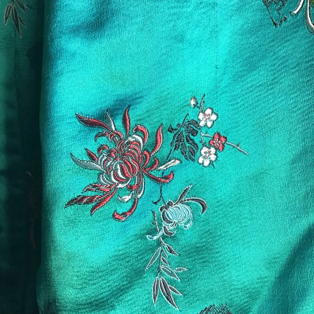 Peony gorgeous robe/trench embroidered flowers. Super Rare. - Picture 11 of 16